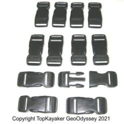 1 Inch Dual Adjustable Acculoc Buckles, 12 Pack