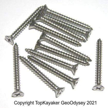 Stainless Steel Gunwale Screws, 1.5 Inches