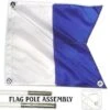 20x24 Alpha Flag + 6ft Pole, Blue