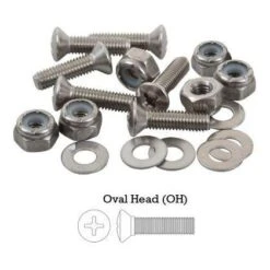 Sea-Lect 8-32 X 1.25 Inch Oval Head Fastener 6 Pack